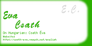 eva csath business card